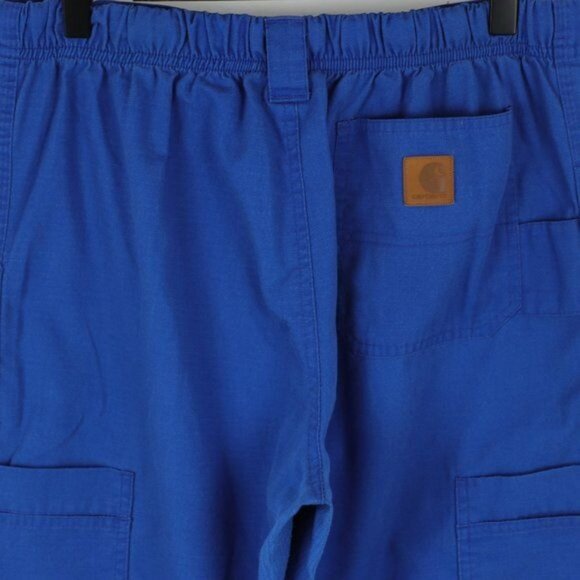 Carhartt Men's Medium Blue Multi-Cargo Ripstop Straight Leg Scrub Pants - Picture 4 of 10